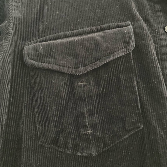 Zara | Black Corduroy Long Coat - Picture 5 of 8